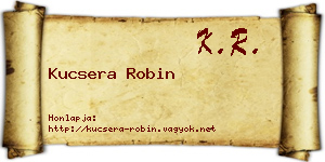 Kucsera Robin névjegykártya